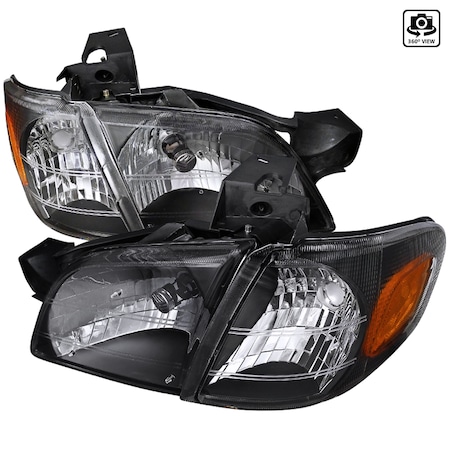 Spec-D Tuning 97-05 Chevrolet Venture 1 Piece Crystal Headlights Black 2LCLH-VENT97JM-RS